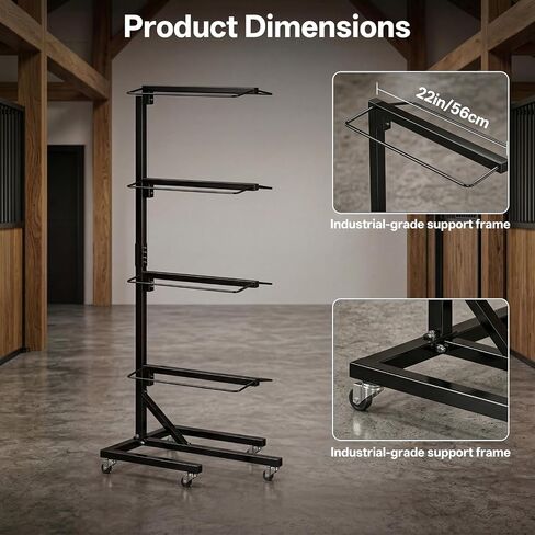 4 Tier Saddle Rack with Wheels, Heavy Duty Horse Saddle Stand in Saudi Arabia