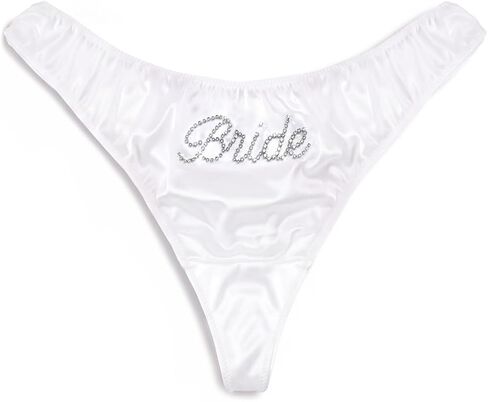 xo, Fetti Bachelorette Party Ivory Rhinestone Bride Thong, S/M/L | Bride to Be Party Decorations, Bridesmaid Gift, Favor in Kuwait