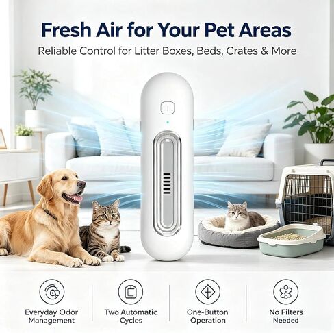 Ozofreshen Pet Odor Eliminator, Portable Deodorizer for Pets, Ozo Freshen for Cats, Dual Modes with Filter-Free Design for Litter Boxes, Friger, Bedrooms and Small Spaces in Saudi Arabia