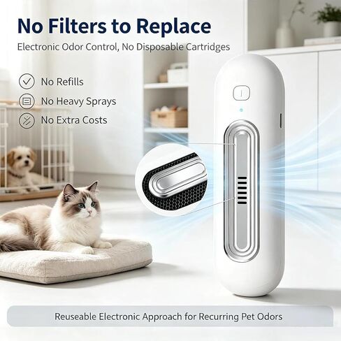 Ozofreshen Pet Odor Eliminator, Portable Deodorizer for Pets, Ozo Freshen for Cats, Dual Modes with Filter-Free Design for Litter Boxes, Friger, Bedrooms and Small Spaces in Saudi Arabia