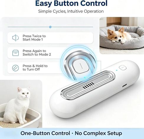 Ozofreshen Pet Odor Eliminator, Portable Deodorizer for Pets, Ozo Freshen for Cats, Dual Modes with Filter-Free Design for Litter Boxes, Friger, Bedrooms and Small Spaces in Saudi Arabia