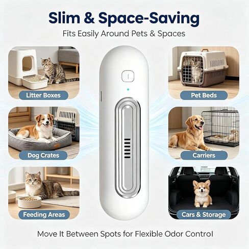 Ozofreshen Pet Odor Eliminator, Portable Deodorizer for Pets, Ozo Freshen for Cats, Dual Modes with Filter-Free Design for Litter Boxes, Friger, Bedrooms and Small Spaces in Saudi Arabia