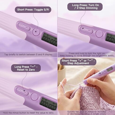 Counting Crochet Hook Set with Light -Crochet Kit for Beginners, 2.0~14.0mm in Saudi Arabia