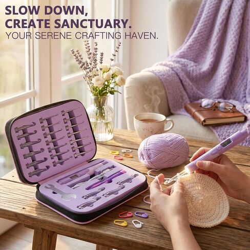 Counting Crochet Hook Set with Light -Crochet Kit for Beginners, 2.0~14.0mm in Saudi Arabia