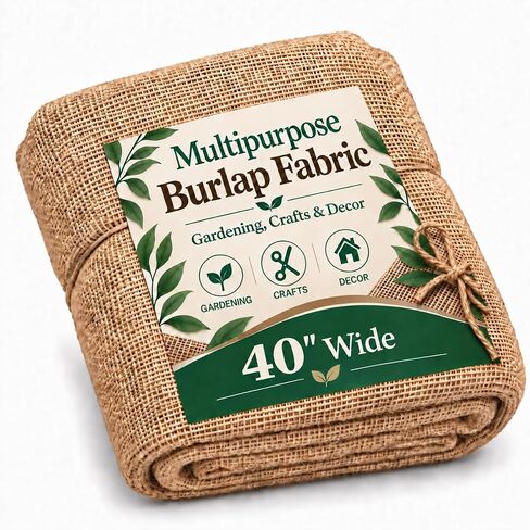 Pico Textiles 1 Yard Bolt 40" Wide Natural Jute Burlap Fabric in Kuwait