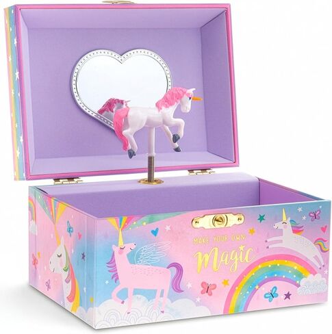 Jewelkeeper Girl's Musical Jewelry Storage Box with Spinning Ballerina, Pink Design, Swan Lake Tune in Saudi Arabia