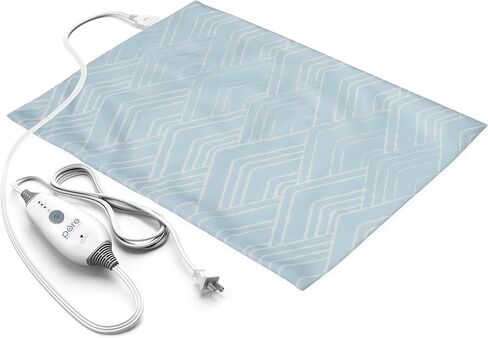 Pure Enrichment® PureRelief™ Express Designer Series Electric Heating Pad - 12" x 15" Fast-Heating with 4 Heat Settings, Machine-Washable Fabric, & 2-Hour Auto Safety Shut-Off - Palm Aqua in Kuwait