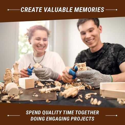 BeaverCraft Wood Carving Kit for Beginners S16 – Whittling Knives Sloyd, Chip Wood Carving Knife, Basswood Blocks for Carvers - Whittling Tools Set in Saudi Arabia