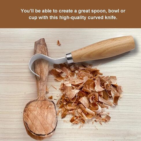 Wood Hook Knife Carving Tool for Carving Spoons Bowls Cups Crooked for Professional Spoon Carvers and Beginners in Saudi Arabia
