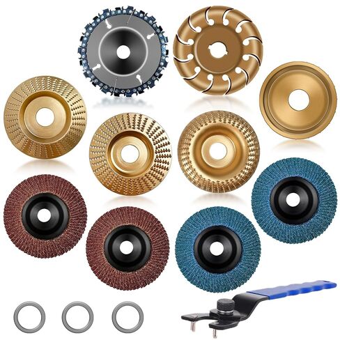 16PCS Wood Carving Disc Set for Wood Grinding, Shaping and Sanding in Saudi Arabia