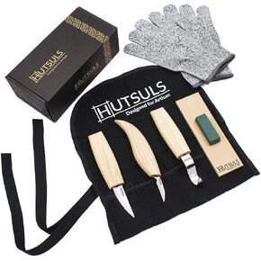 Hutsuls Wood Whittling Kit for Beginners - Razor Sharp Wood Carving Knife Set in Beautifully Designed Gift Box, Whittling Knife for Kids and Adults (8 Pieces) in Saudi Arabia