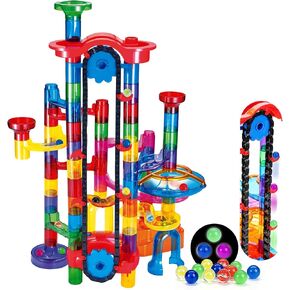 PRE-WORLD 171Pcs Motorized Elevator Marble Run with Glow Marbles for Kids in Kuwait