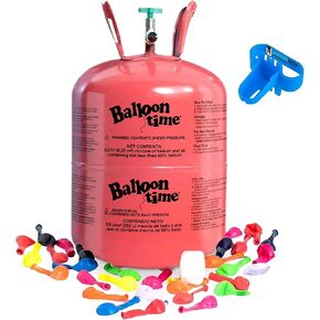 Helium Tank for Balloons At Home, 14.9 Cu Ft Helium Balloon Pump Kit with 50 Assorted Latex Balloons, White Curling Ribbon and Wholesalehome Balloon Tie Tool in Saudi Arabia