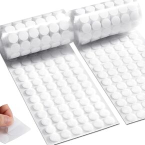 1000Pcs 1 inch Self Adhesive Hook and Loop Dots, Round Sticky Back Fasteners, Heavy Duty Fixing Circles for DIY Crafts Classroom Home Office White in Kuwait