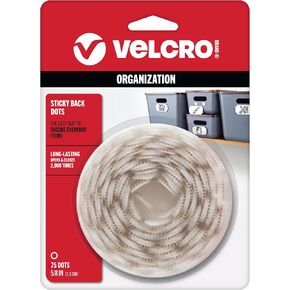 VELCRO Brand Sticky Back Dots with Adhesive, 5/8 in, White, 75 Pack in Kuwait