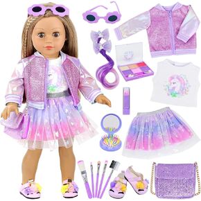 UNICORN ELEMENT American 18 Inch Doll Clothes & Makeup Accessories in Saudi Arabia