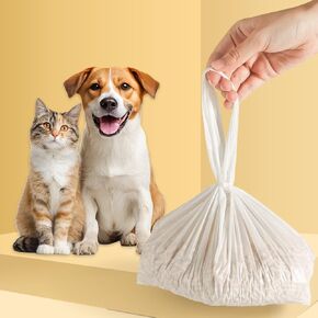 Cat Litter Waste Bags 7-Layer Odor Lock Disposal Bags with Handles Thick Leak-Resistant Bags for Cat Litter Scooping Pet Waste Bags for Dog Poop & Pee Pads, 7.5 x 13 Inches Including Handles 50 Count in Kuwait