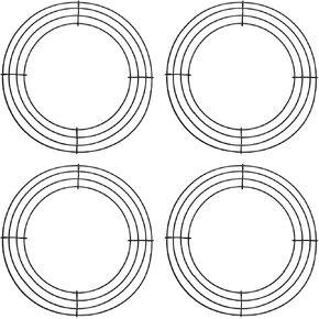 Yinluluna 4 Pcs Wire Wreath Frame, 8 Inch Round Metal Wreath Form in Saudi Arabia