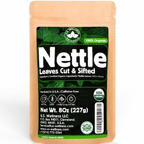 Nettle Tea - 8Oz (REAL WILD HARVEST) | 100% USDA Certified ORGANIC | Loose Leaf (Urtica Dioica aka Stinging Nettle) Cut & Sifted in Saudi Arabia
