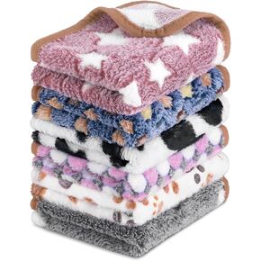 6 Pcs Dog Blanket Super Soft Pet Puppy Blankets Calming Blanket for Small, Medium Dogs Warm Sleep Mat Flannel Blanket for Dogs Puppy Cat (24"×16") in Kuwait