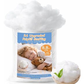 GUBFFON Upgraded Polyfill Pillow Stuffing - 8.8oz, Fluffy Fiberfill for Stuffed Animals, Couch Pillows, Cushions, Amigurumi, Pet Beds, Plush, Cloud Decor, Ideal for Crafting in Saudi Arabia