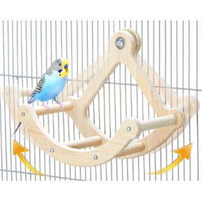 Bird Perch Toy, Wooden Interactive Rocking Parakeet Toys and Perches in Saudi Arabia