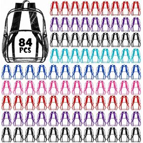 24 Pcs Clear Backpack Heavy Duty Clear Bookbags Clear Backpack Stadium Approved 16 Transparent See Through Backpacks for Stadium, Concert, Sports, Work, School, Security in Saudi Arabia