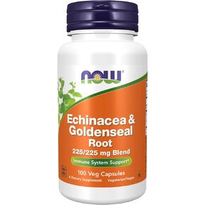 NOW Supplements, جذور القنفذية وجذور خاتم الذهب، مزيج 225/225 مجم، دعم الجهاز المناعي*، 100 كبسولة نباتية in Kuwait