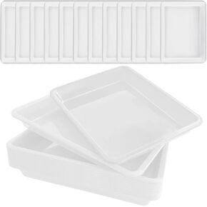 10 Pack Plastic Art Trays: 8 Color Sensory Trays for Kids Crafts & DIY Projects in Kuwait