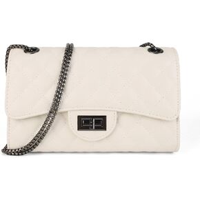 Quilted Crossbody Bags for Women Leather Ladies Shoulder Purses with Chain Strap Stylish Clutch Purse in Saudi Arabia