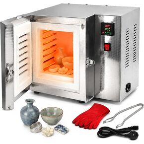 1500W Electric Kiln Furnace - 4-Sided Melting Oven for Jewelry & Pottery, High-Temperature Ceramic Kiln, Perfect for Professional Artists & Hobbyists in Kuwait