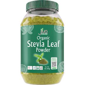 Jiva Organics Natural Unprocessed Stevia Leaf Powder 1 Pound Bulk Kraft Bag - Product of India - Green Color, Original Stevia Leaf Ground with no additives in Kuwait