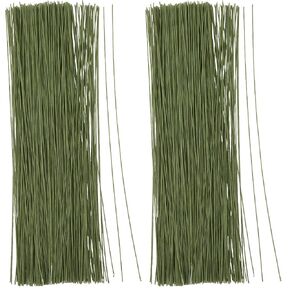 Juvale 300 Pieces Green 18 Gauge Wire for DIY Crafts, Artificial Flower Arrangements (16 in) in Kuwait