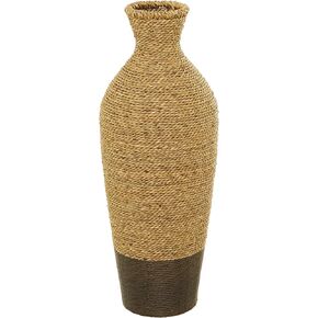 Deco 79 Seagrass Handmade Tall Woven Floor Vase, 10" x 10" x 28", Brown in Kuwait