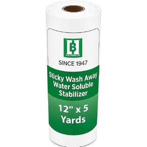 HBI Sticky Wash Away Water Soluble Stabilizer Roll, 12 in x 5 yd in Saudi Arabia