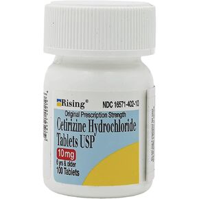 Rising Pharma - Cetirizine HCL 10 mg - Antihistamine Seasonal Allergy Tablets - 100 tablets in Saudi Arabia