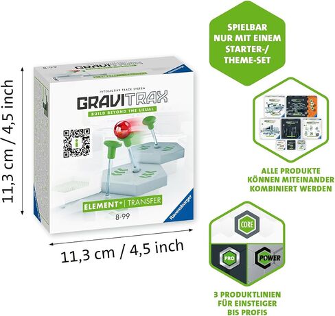 Ravensburger GraviTrax: Transfer Accessory | STEM Toy for Kids Ages 8 and Up | Compatible with All GraviTrax Systems | Ranked No.1 Marble Run System in The U.S in Saudi Arabia