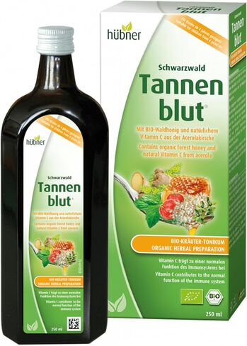Tannenblut Herbal Preparation, Honey Cough Syrup Expectorant, Cold, Sore Throat, Congestion Supplement, Soothing Relief, Kosher and Alcohol-Free, 250 ml in Saudi Arabia