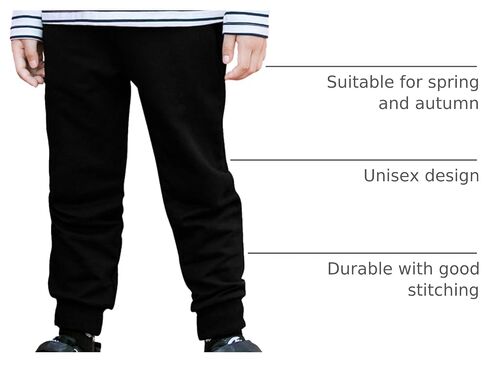T.H.L.S Toddler Boys Girls Sweatpants Cotton Active Jogger Pants with Pockets 1-7T, 3-Pack in Kuwait