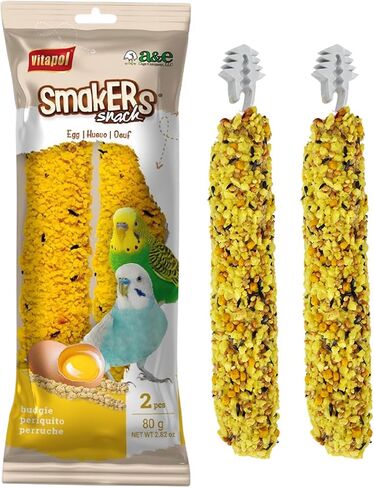 Vitapol Smakers 3-in-1 Treat Sticks for Parakeets, Egg Honey Fruit, 3 Pk in Kuwait