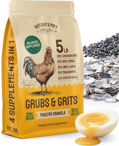 Hatortempt 5lb Grubs & Grits Chicken Grit, Duck Food, Chicken Feed in Saudi Arabia