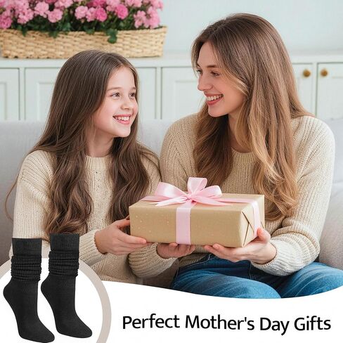 Slouch Socks Women, Long Slouchy Socks for Girls Women Scrunch Socks Scrunchie Socks Knit Socks in Kuwait