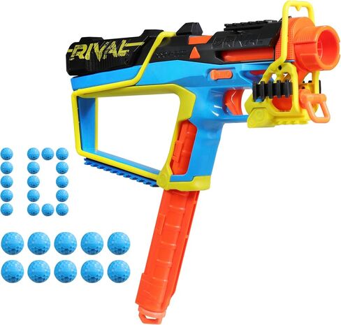 Nerf Rival Mirage XXIV-800 Blaster, 10 Nerf Rival Accu-Rounds, 2 Ways to Load, 8 Round Removable Magazine, Pump Action Priming, Gifts for Teens in Saudi Arabia