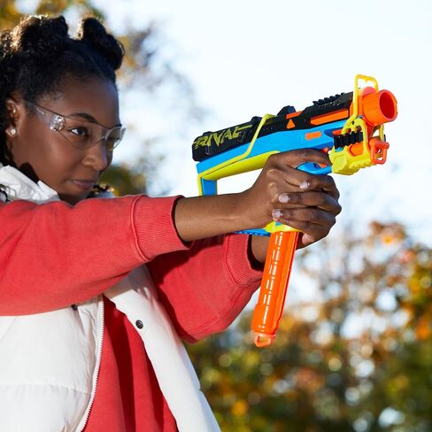 Nerf Rival Mirage XXIV-800 Blaster, 10 Nerf Rival Accu-Rounds, 2 Ways to Load, 8 Round Removable Magazine, Pump Action Priming, Gifts for Teens in Saudi Arabia
