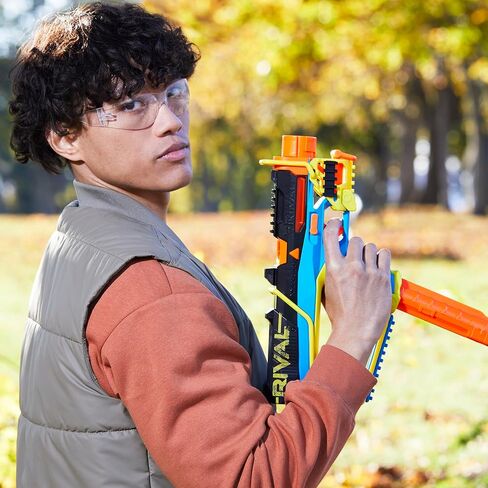 Nerf Rival Mirage XXIV-800 Blaster, 10 Nerf Rival Accu-Rounds, 2 Ways to Load, 8 Round Removable Magazine, Pump Action Priming, Gifts for Teens in Saudi Arabia