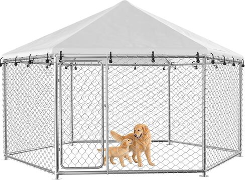 10x10 FT Large Outdoor Dog Kennel Outside, Heavy Duty Dog Enclosure in Saudi Arabia