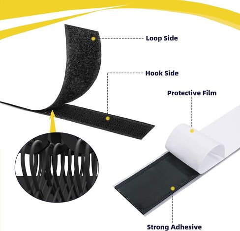 EWPJDK 30Ft x 1in Velcro Strips, Double Rolls Hook and Loop Adhesive in Saudi Arabia