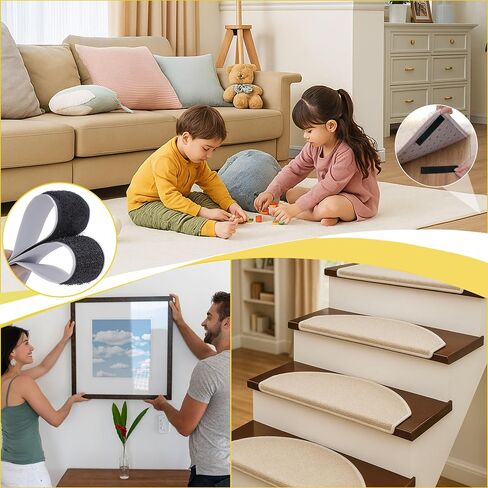 EWPJDK 30Ft x 1in Velcro Strips, Double Rolls Hook and Loop Adhesive in Saudi Arabia