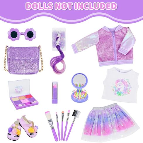 UNICORN ELEMENT American 18 Inch Doll Clothes & Makeup Accessories in Saudi Arabia