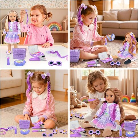 UNICORN ELEMENT American 18 Inch Doll Clothes & Makeup Accessories in Saudi Arabia